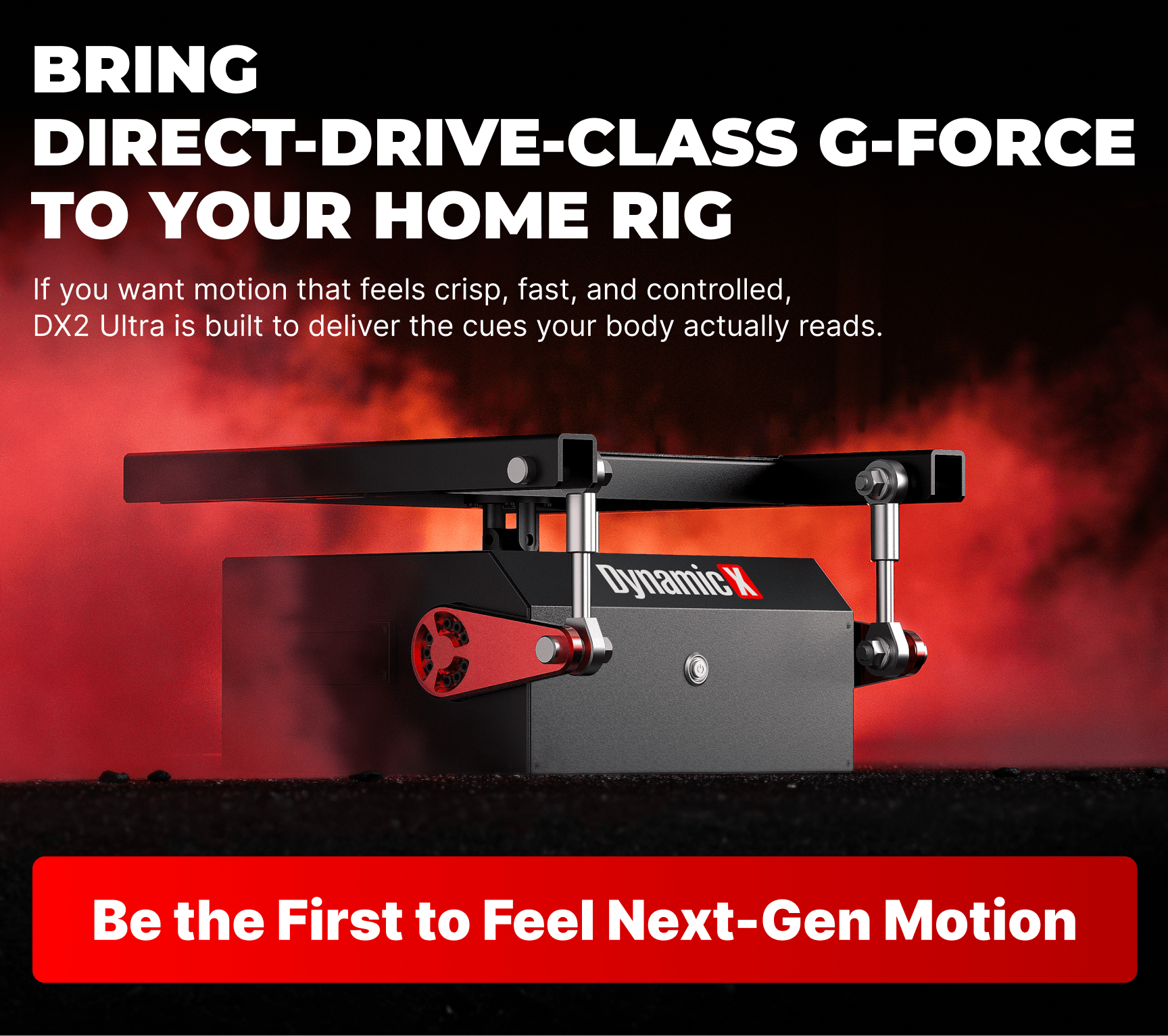 DX2 Ultra direct-drive-class motion and haptic seat mover for home simulator rigs