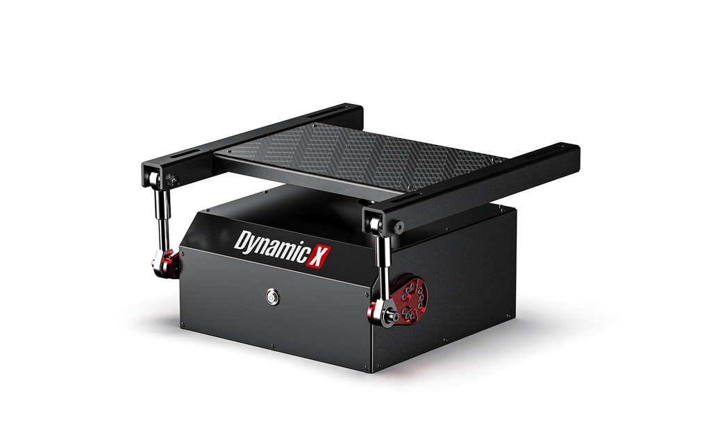 DynamicX DX2 Ultra 2DOF motion and haptic simulator, front three-quarter view