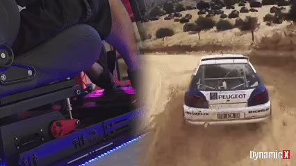 DX2 Ultra reproducing cornering and weight-transfer cues through the seat